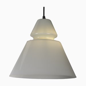 White Opaline Cone Pendant Lamp