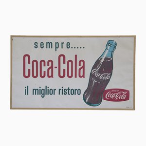 Mid-Century Coca Cola Poster, 1950s
