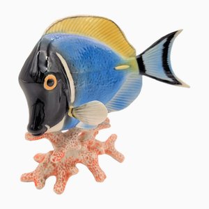 Figura de pez vintage de porcelana de Göbel, años 60