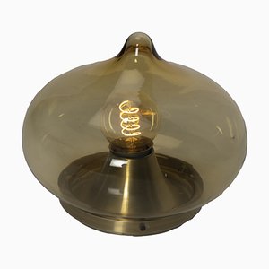 Lámpara de techo colgante de vidrio marrón de Dijkstra Lampen