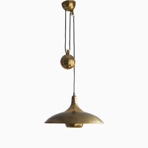 Counterbalance Brass Pendant Lamp in the style of Florian Schulz
