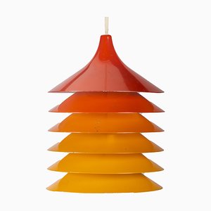 Orange Duett Ceiling Lamp by Bent Gantzel Boysen for Ikea, 1970s