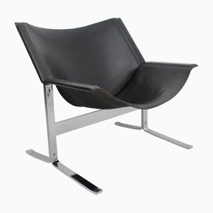 Sling Leather Armchair by Clement Meadmore for Leif Wessman Associates, Inc. N.Y. New York, 1960s