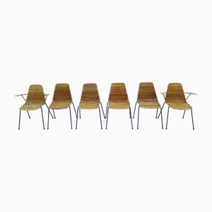 Chaises et Fauteuils de Salle à Manger, Italie, 1950s, Set de 6