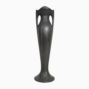 Art Deco Pavilion Vase aus Zinn von Christofle, 1930er
