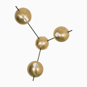 Tribus II Helios Collection Chrome Opaque Ceiling Lamp by Design for Macha