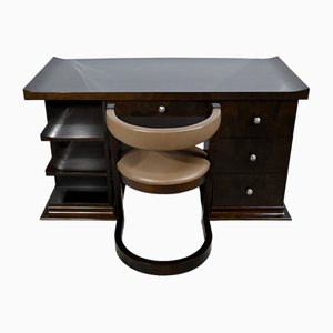 Bureau et Fauteuil en Sycomore par Hugues Chevalier, 1980, Set de 2