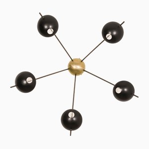 Penta Helios Collection Chrome Opaque Ceiling Lamp by Design for Macha