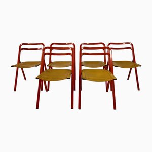 Chaises Pliantes Vintage par Giorgio Cattelan pour Cidue, 1970s, Set de 6