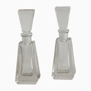 Parfümflaschen aus Kristallglas von Val-Saint-Lambert, 1930er, 2er Set