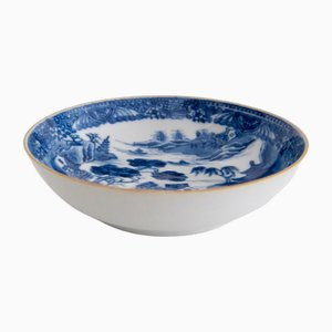 Taza La Compagnie des Indes de porcelana azul, siglo XVIII