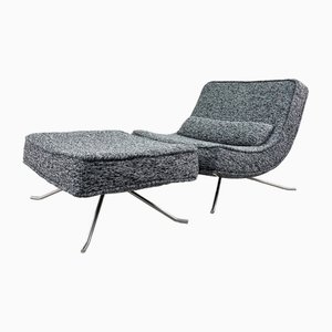 Pop Easy Lounge Chair and Ottoman by Christian Werner for Ligne Roset, Set of 2