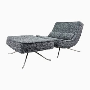 Set of Pop Easy Lounge Chair and Ottoman by Christian Werner for Ligne Roset