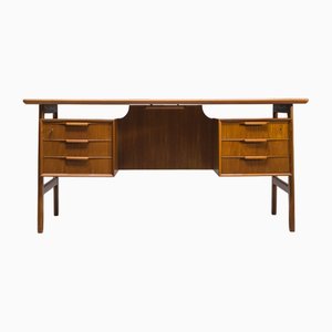 Modell 75 Teak Schreibtisch von Gunni Omann für Omann Jun Furniture Factory, 1960er