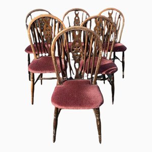 Windsor Wheelback Dining Chairs, Set of 6