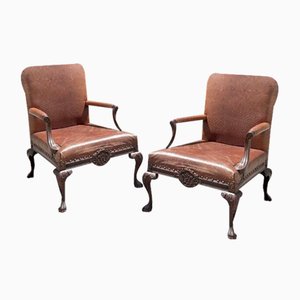 Mahogany Gainsborough Armchairs, Set of 2