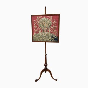 Antique Fire Screen with Tapestry