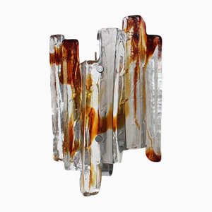 Vintage Sculptural Murano Glass Wall Sconce from Mazzega