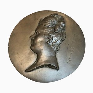 Bronze Plaque by a-Jouandot 1831-1884 of Camille Delaville - Feminist, 1838