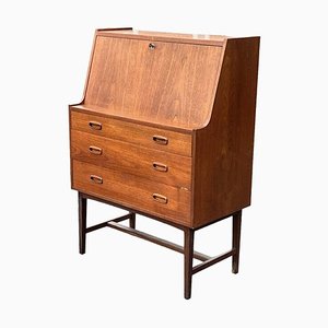 Mid-Century Teak Brown Desk