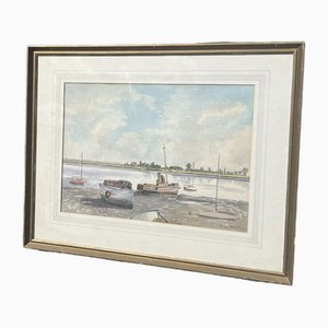 Charles Argent, Marine Scene, Watercolour, Framed