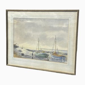 Charles Argent, Marine Scene, Watercolour, Framed