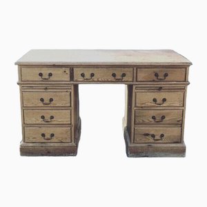 Vintage Pedestal Pine Desk