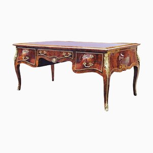 Presidential Desk with Inlaid Kingswood with Brass Decoration