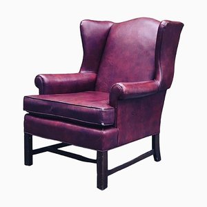 Vintage Red Library Armchair