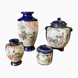 Satsuma Vases & Pots, Set of 4