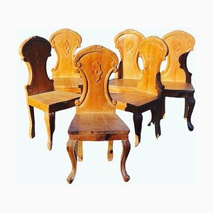 Pine Dining Chairs, Set of 6