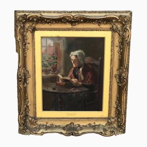 Ralph Hedley, La sera della vita, Pittura a olio, Fine 1800, Olio su tavola