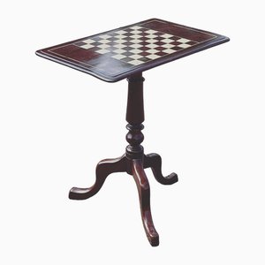 Victorian Chess Table in Mahogany with Tilt Top