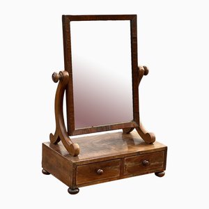 Victorian Dressing Mirror with Drawers in Mahogany