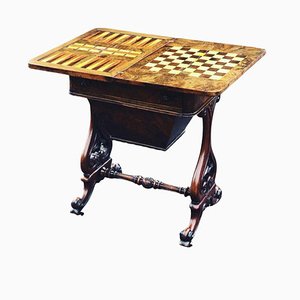 Viktorianischer Spieltisch aus Mahagoni