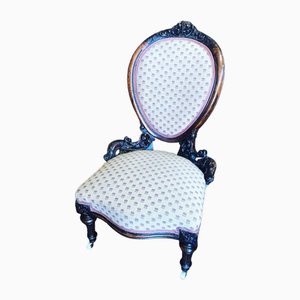 Chaise Victorienne Spoonback en Acajou