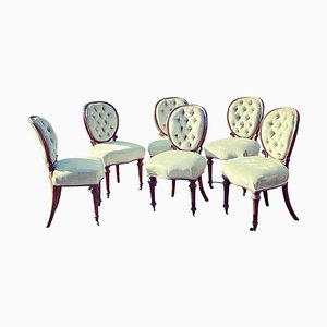 Victorian Balloon Back Dining Chairs, Set of 6