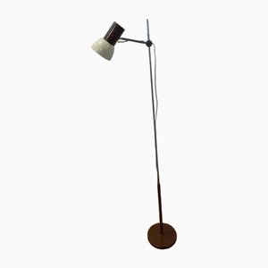 Lámpara de pie industrial vintage en marrón, años 70