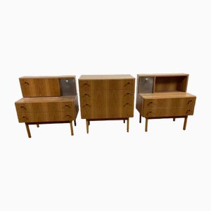 Comodini vintage, set di 3