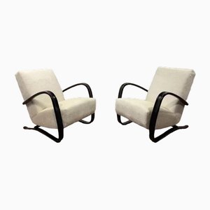 Vintage H-269 Chairs in White, Set of 2