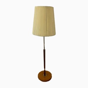 Lampada da tavolo vintage con base in legno