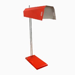 Lampada vintage in metallo rosso di Josef Hurka per Lidokov, anni '70