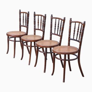 Wooden Chairs in Vienna Straw, 1890s, Set of 6