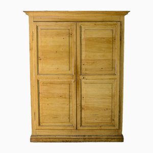 Armoire Vintage Rustique avec Deux Portes en Sapin Laqué Jaune,1800