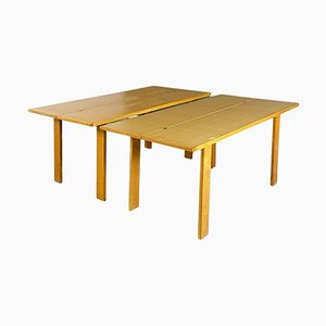 Modern Italian Wooden Table attributed to Gigi Sabadin, 1980s
