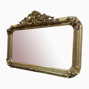 Französischer Spiegel aus vergoldetem Holz