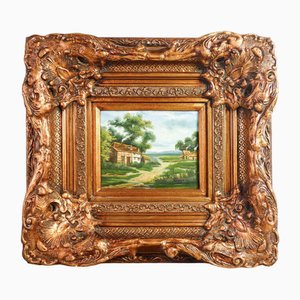 Oil Painting in Gilded Frame, Early 20th Century