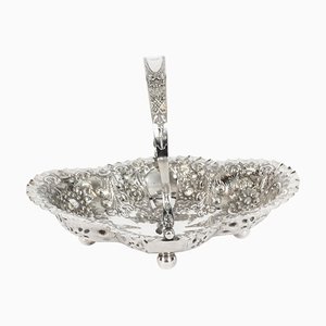 19th Century Victorian Silver Plated Fruit Basket from James Dixon