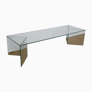 Table Basse Rectangulaire en Verre, 1970s