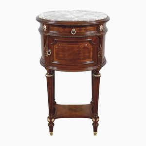 Late 19th Century Louis XVI Mahogany Drum Table from Lalande House, 1890s